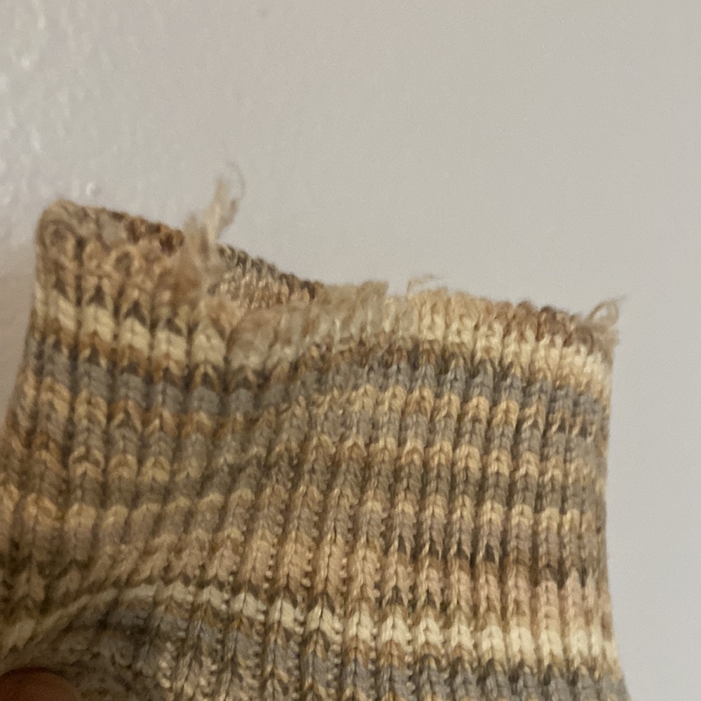 Vintage Textured Knit Sweater XXL Neutral Earth Tone Grandpa Cozy Pre Loved - Picture 8 of 14